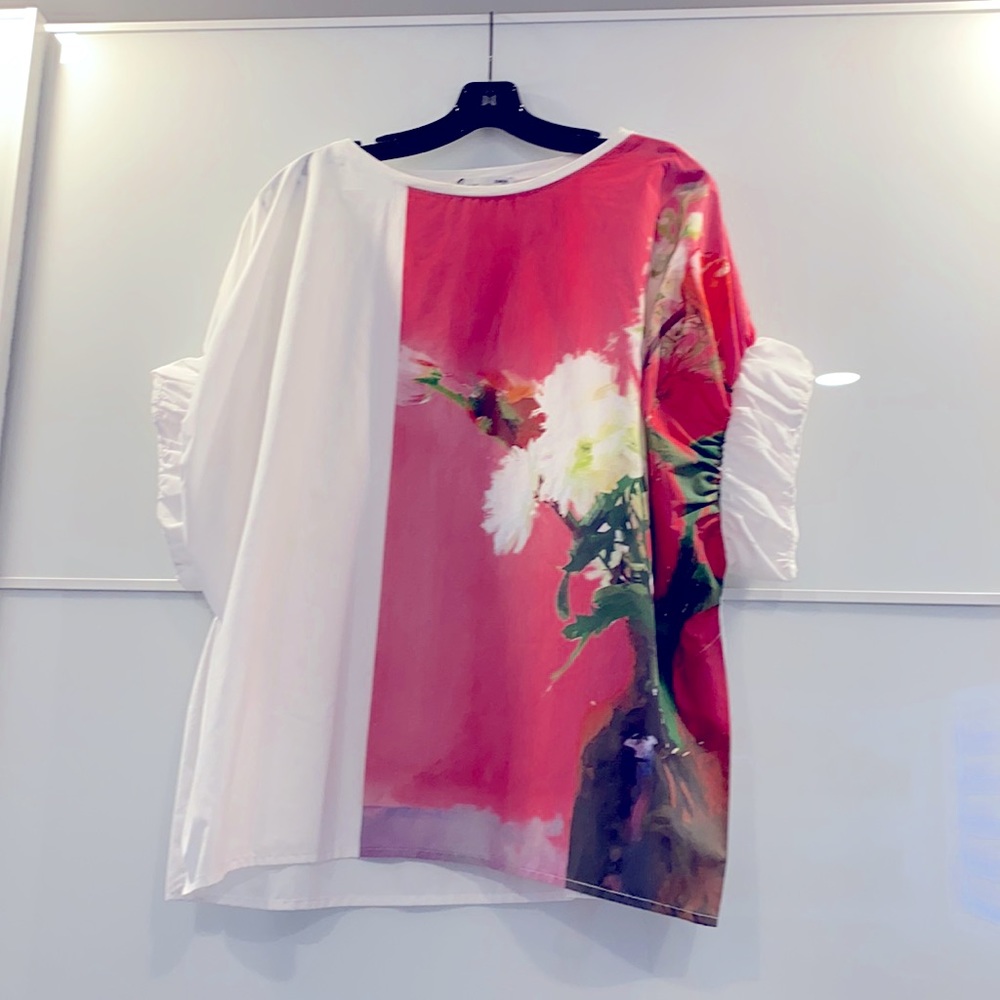 Pink flower shirt